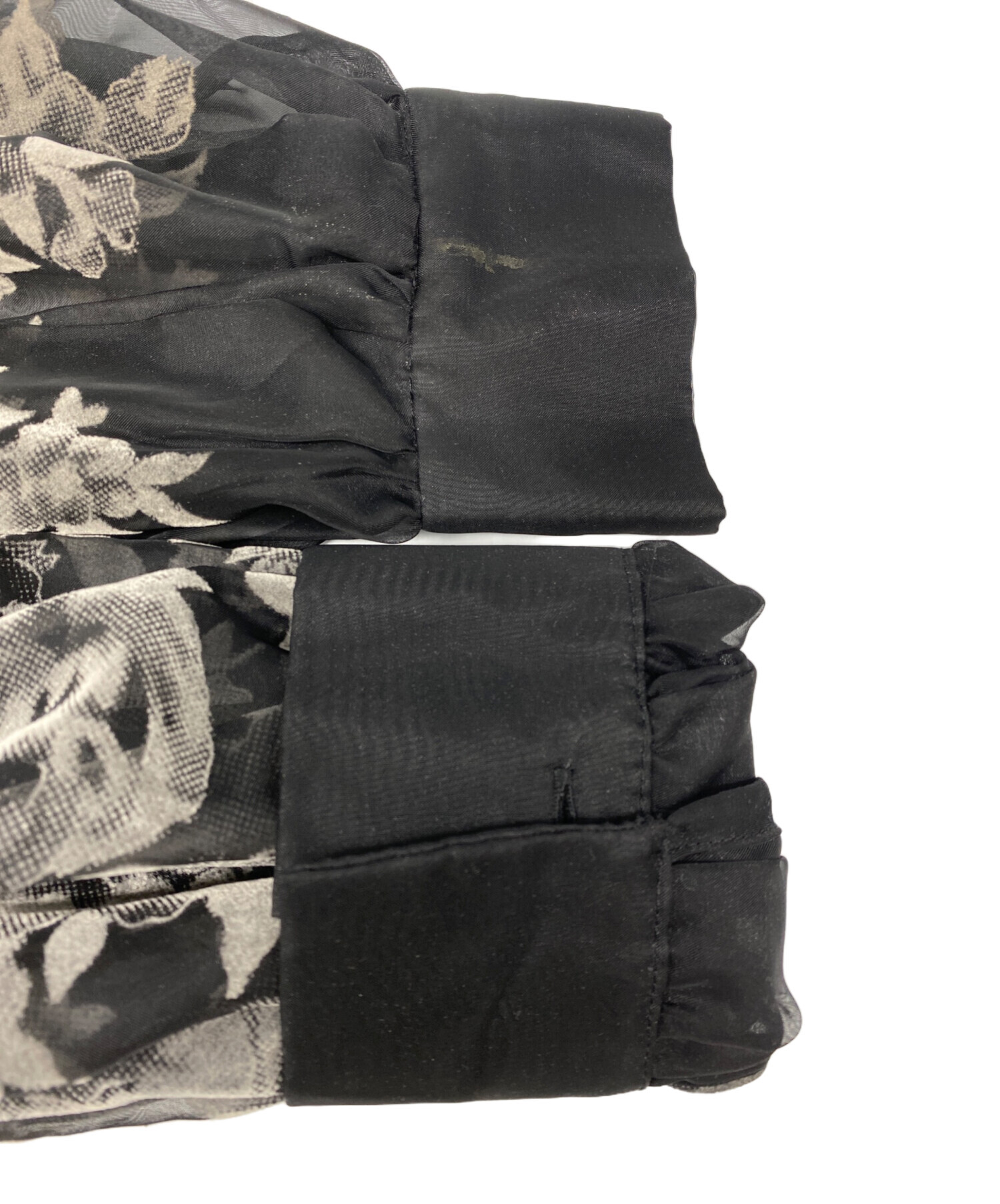 中古・古着通販】Ameri (アメリ) 花柄シアーブラウス ブラック サイズ