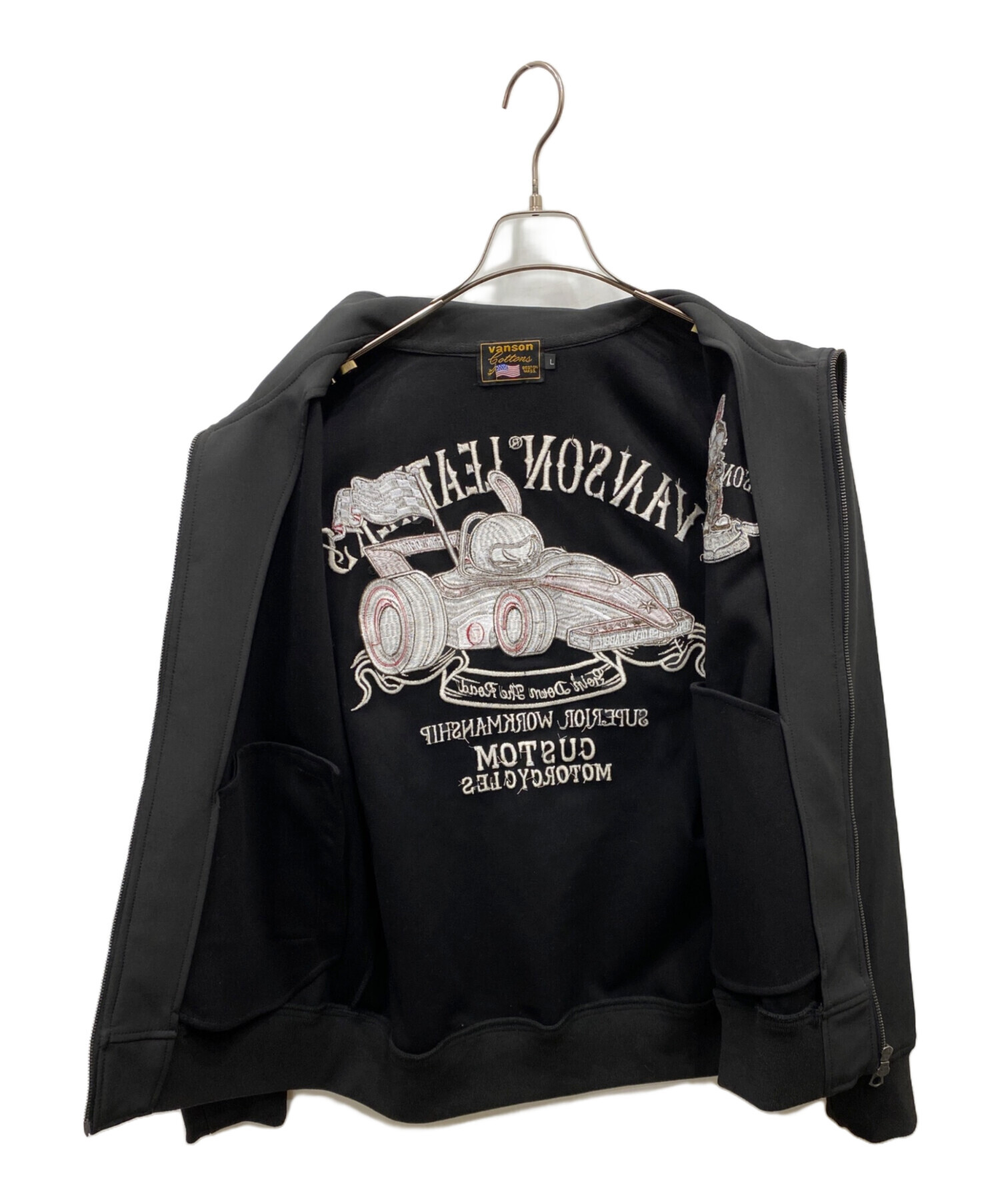 中古・古着通販】VANSON (バンソン) トラックジャケット ブラック 