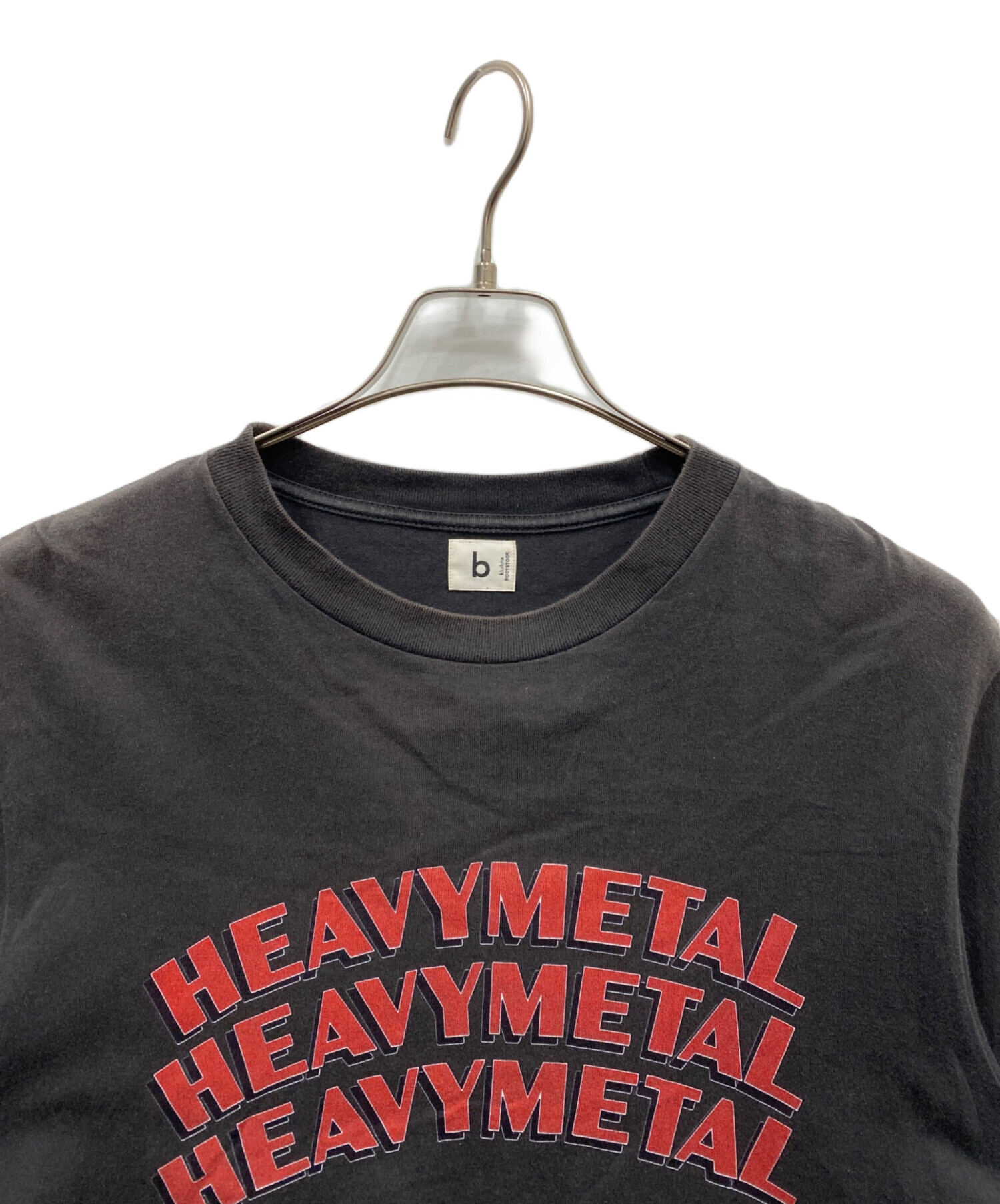 中古・古着通販】blurhms (ブラームス) HEAVY METALプリントT ブラック 