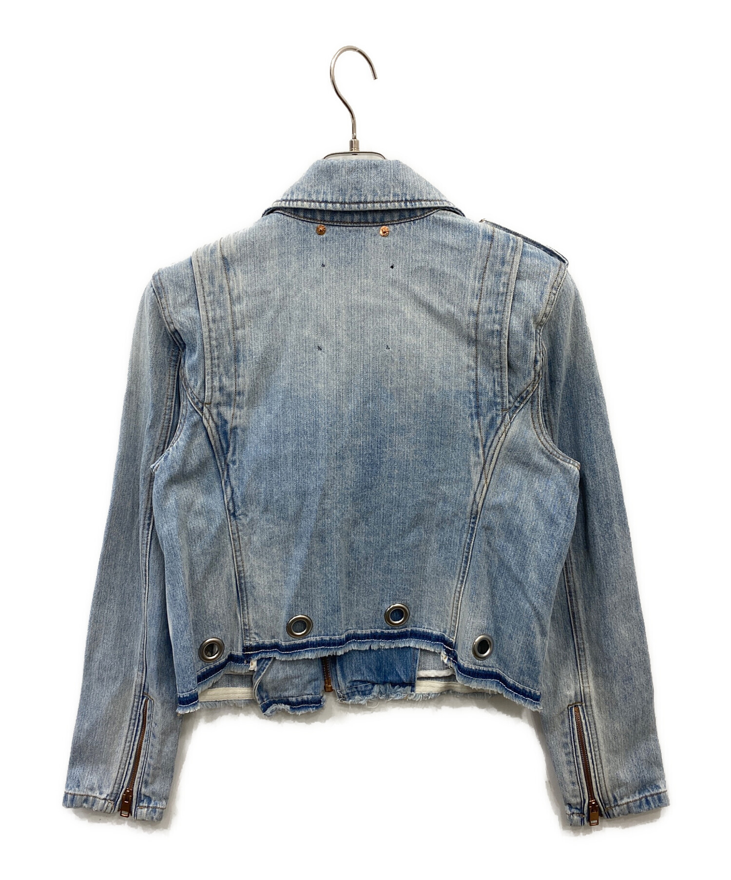 中古・古着通販】DIESEL (ディーゼル) デニムライダースジャケット