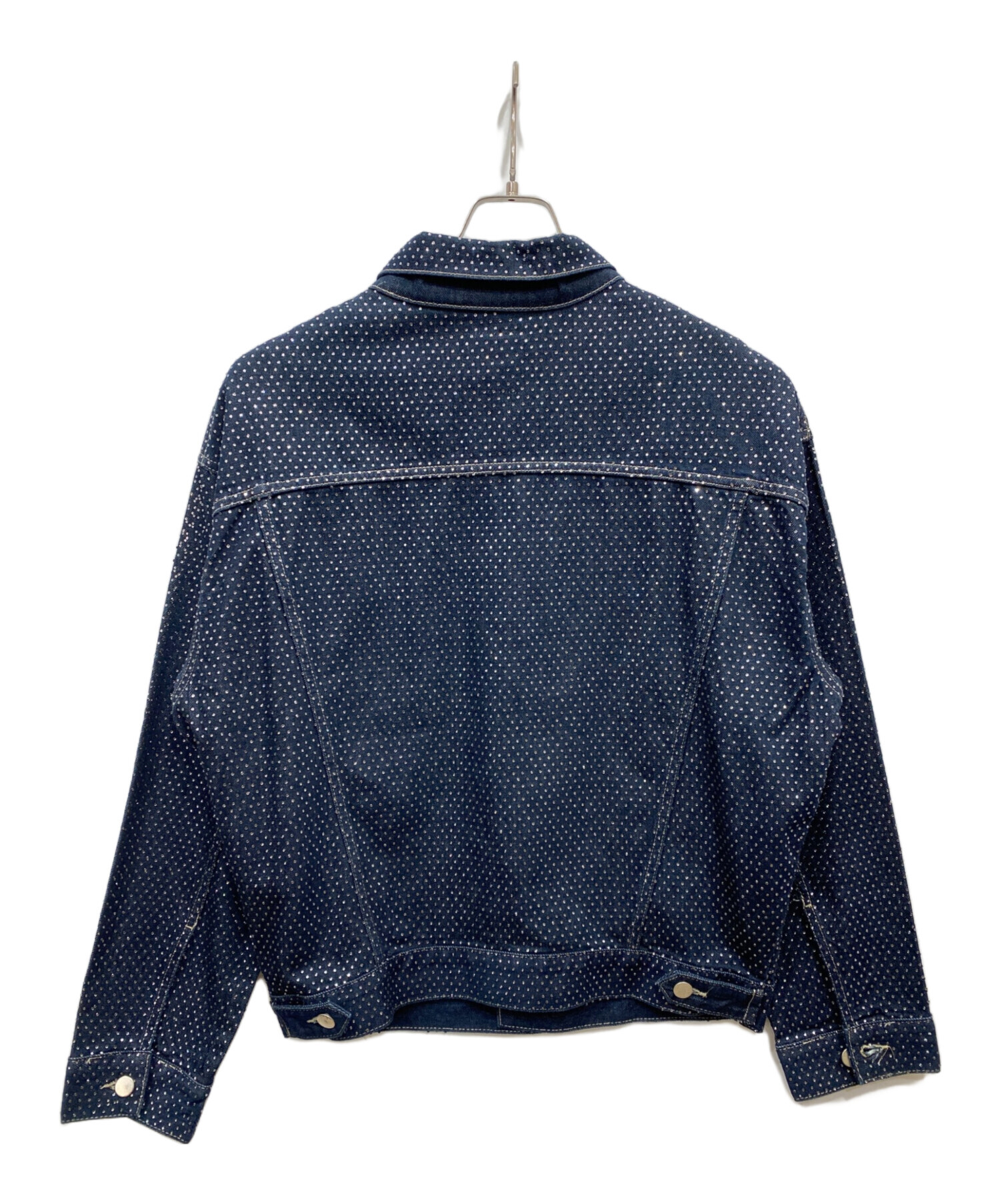 中古・古着通販】ZARA (ザラ) スタッズデニムジャケット ネイビー 