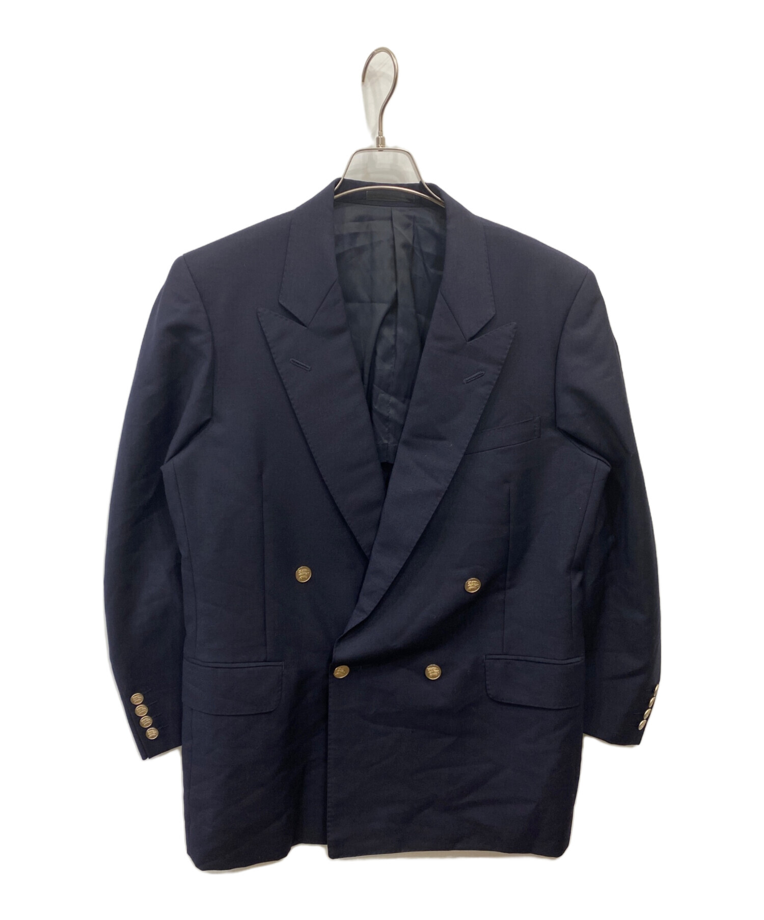 美品 バーバリーBurberry 金ボタン 紺ブレ ブレザー 11号 L 春夏秋 美品 バーバリーBurberry 金ボタン 紺ブレ ブレザー 11号 L 春夏秋 美