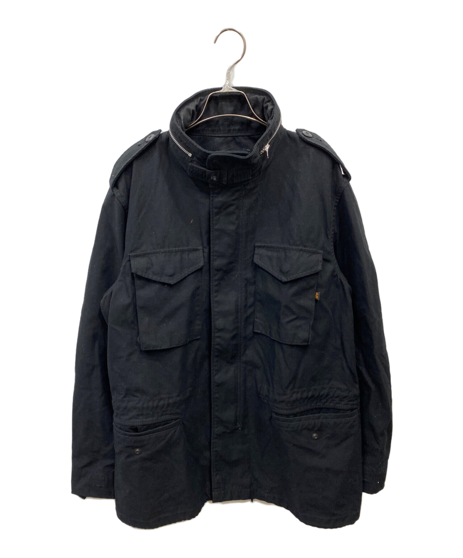 ALPHA INDUSTRIES ブラック ミリタリージャケット 中古・古着通販】ALPHA INDUSTRIES (アルファインダストリーズ
