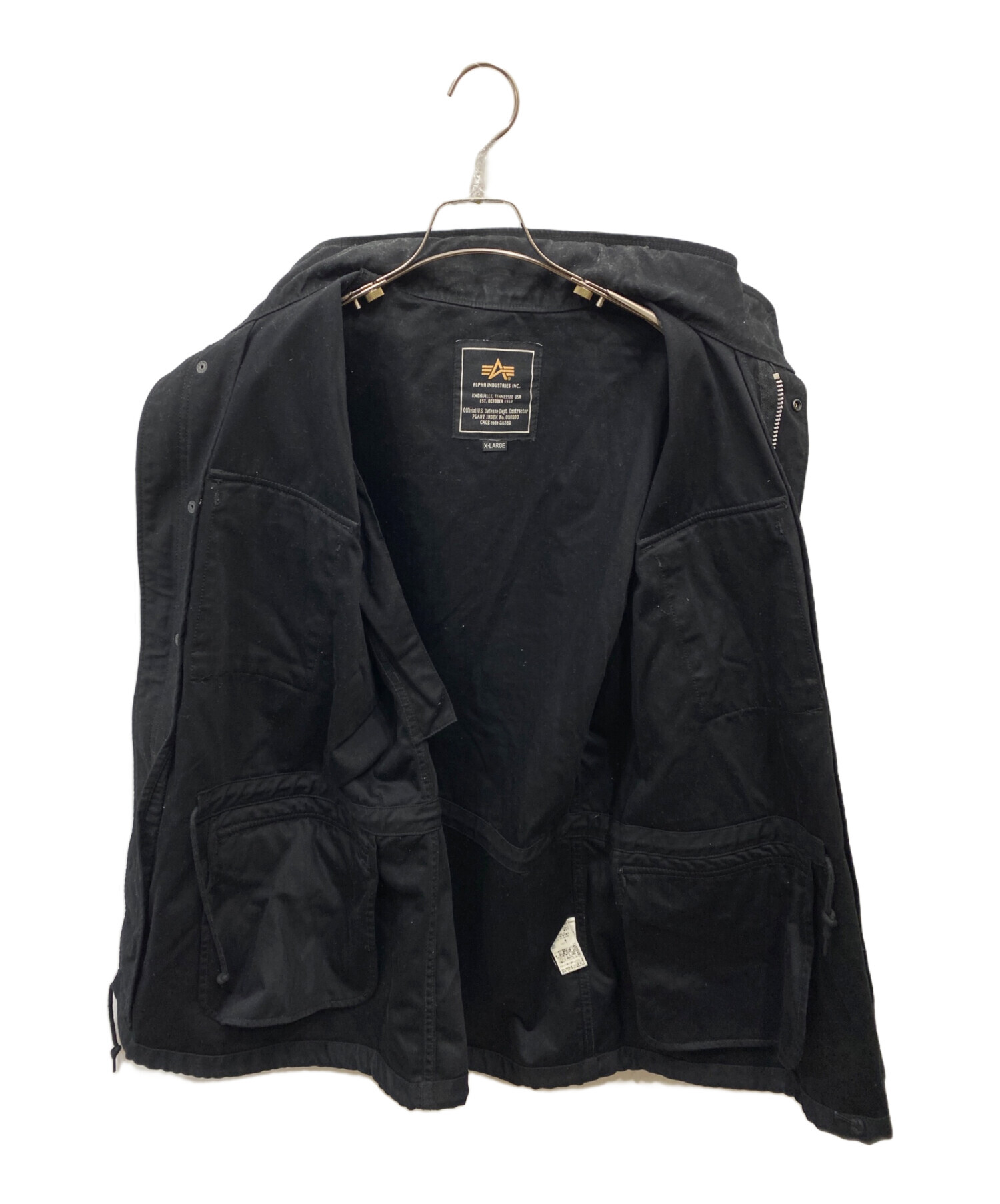 ALPHA INDUSTRIES ブラック ミリタリージャケット 中古・古着通販】ALPHA INDUSTRIES (アルファインダストリーズ