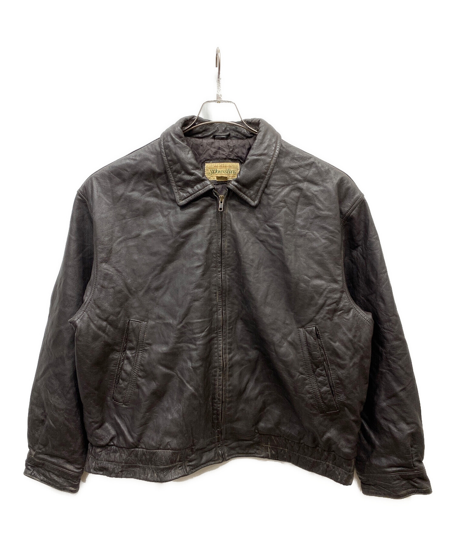 00’s セントジョンズベイ　カウレザージャケット　XL 中古・古着通販】ST JOHN'S BAY (セントジョンズベイ) レザー