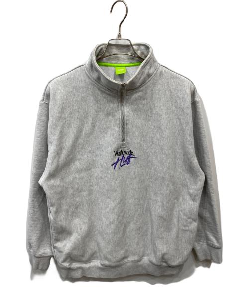 中古・古着通販】HUF (ハフ) ハーフジップスウェット グレー サイズ:L