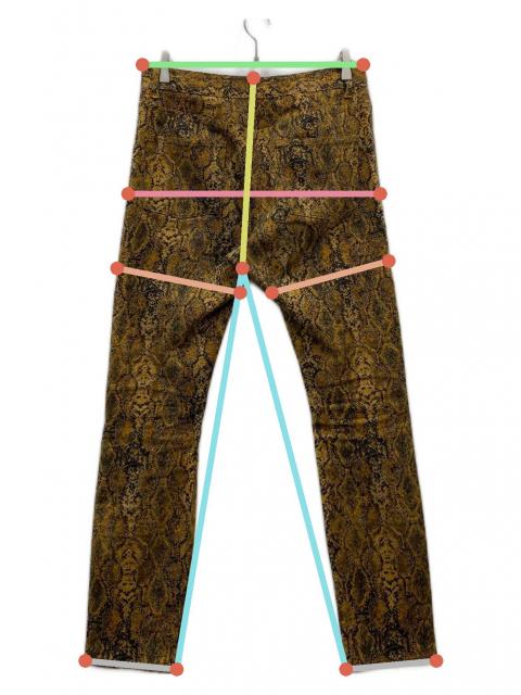 中古・古着通販】Needles (ニードルズ) パイソン柄パンツ ブラウン