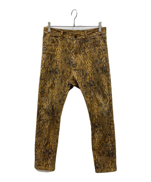 美品ニードルズパイソン柄パンツ 中古・古着通販】Needles (ニードルズ) パイソン柄パンツ ブラウン