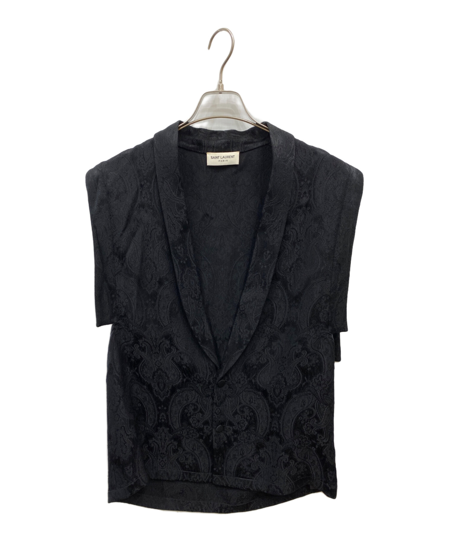 SAINT LAURENT PARIS ベスト -(L位) アイボリー 【古着】【中古】 SAINT LAURENT PARIS（サンローランパリ）の古着・中古通販 | 【公式