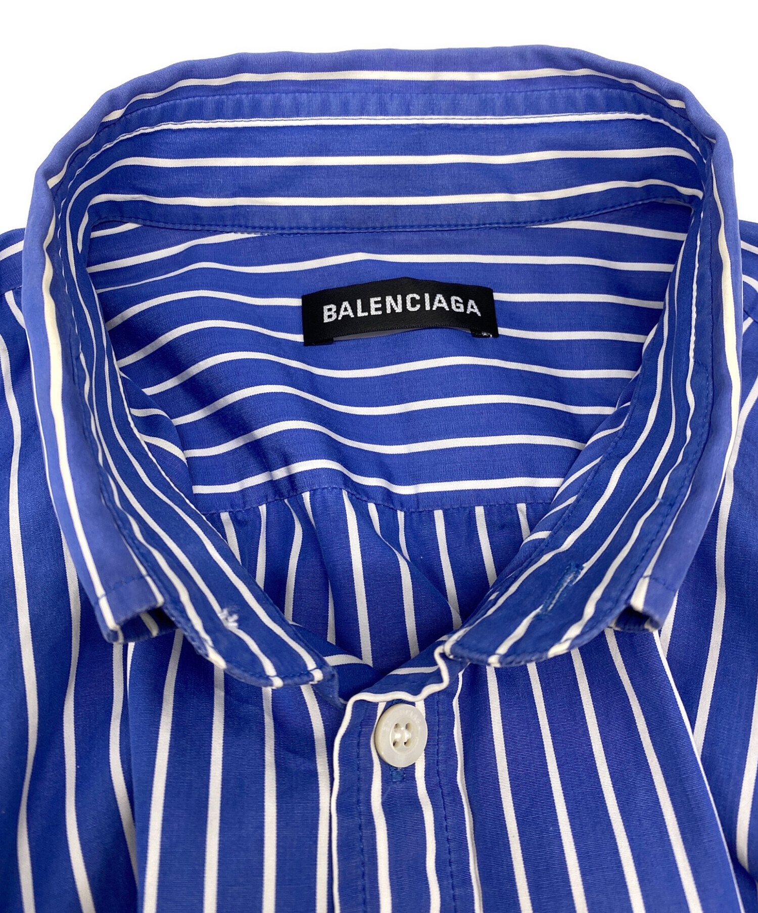 中古・古着通販】BALENCIAGA (バレンシアガ) Back Logo Stripe Shirts