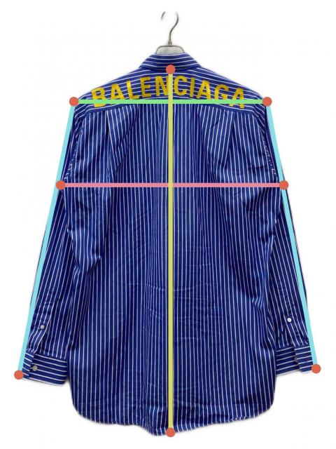 中古・古着通販】BALENCIAGA (バレンシアガ) Back Logo Stripe Shirts