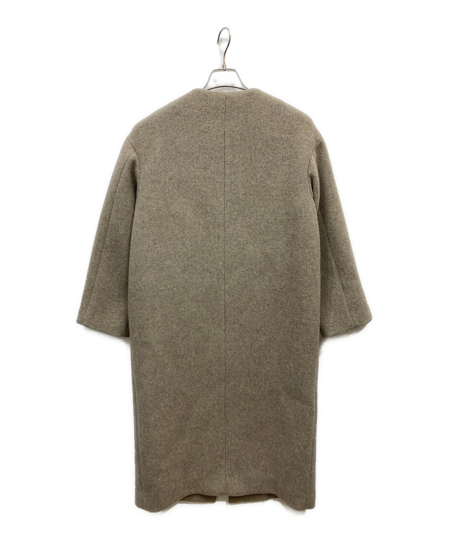 中古・古着通販】IENA (イエナ) ラムウールノーカラーロングコート 