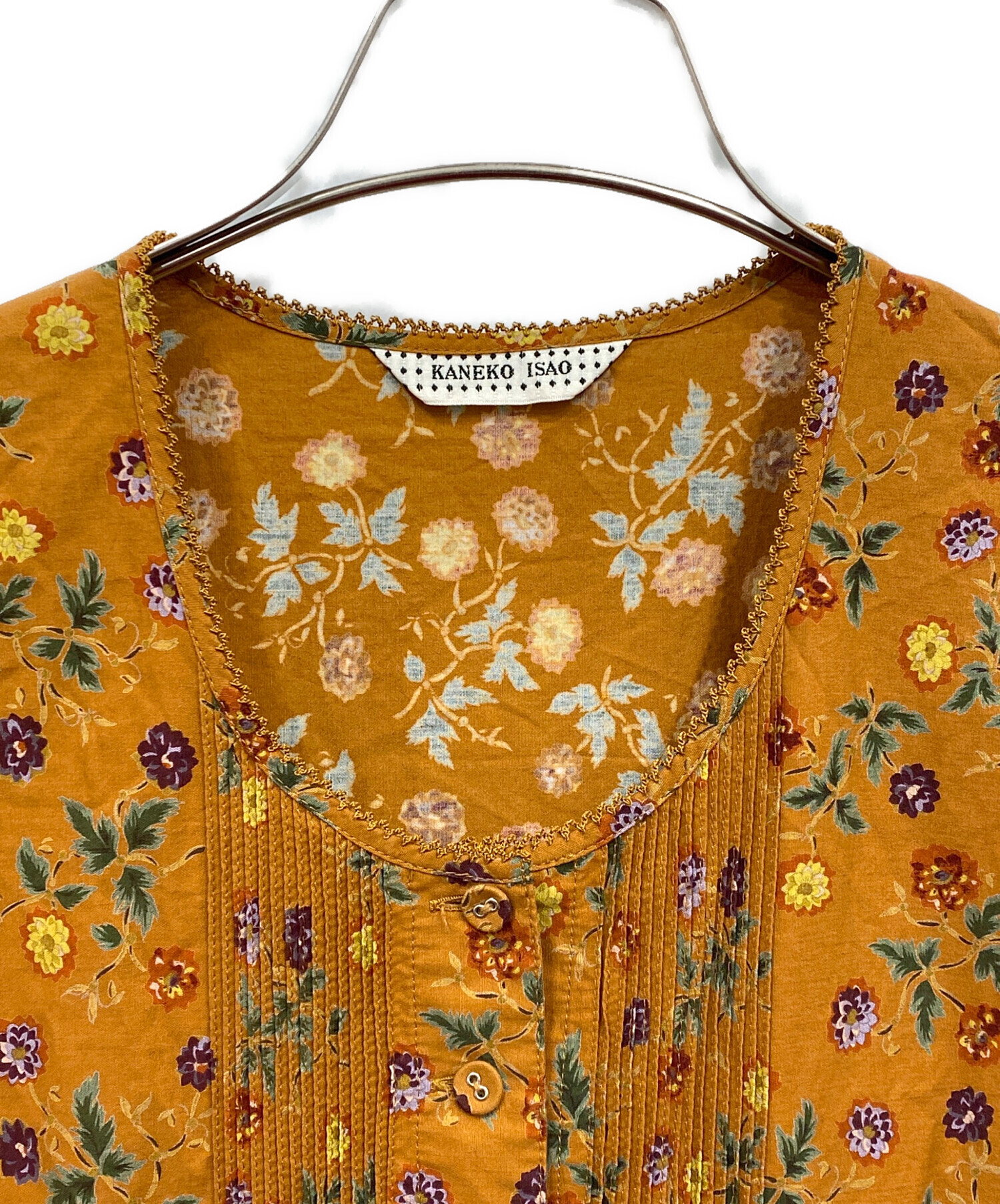 中古・古着通販】KANEKO ISAO (カネコ イサオ) 花柄フリルワンピース