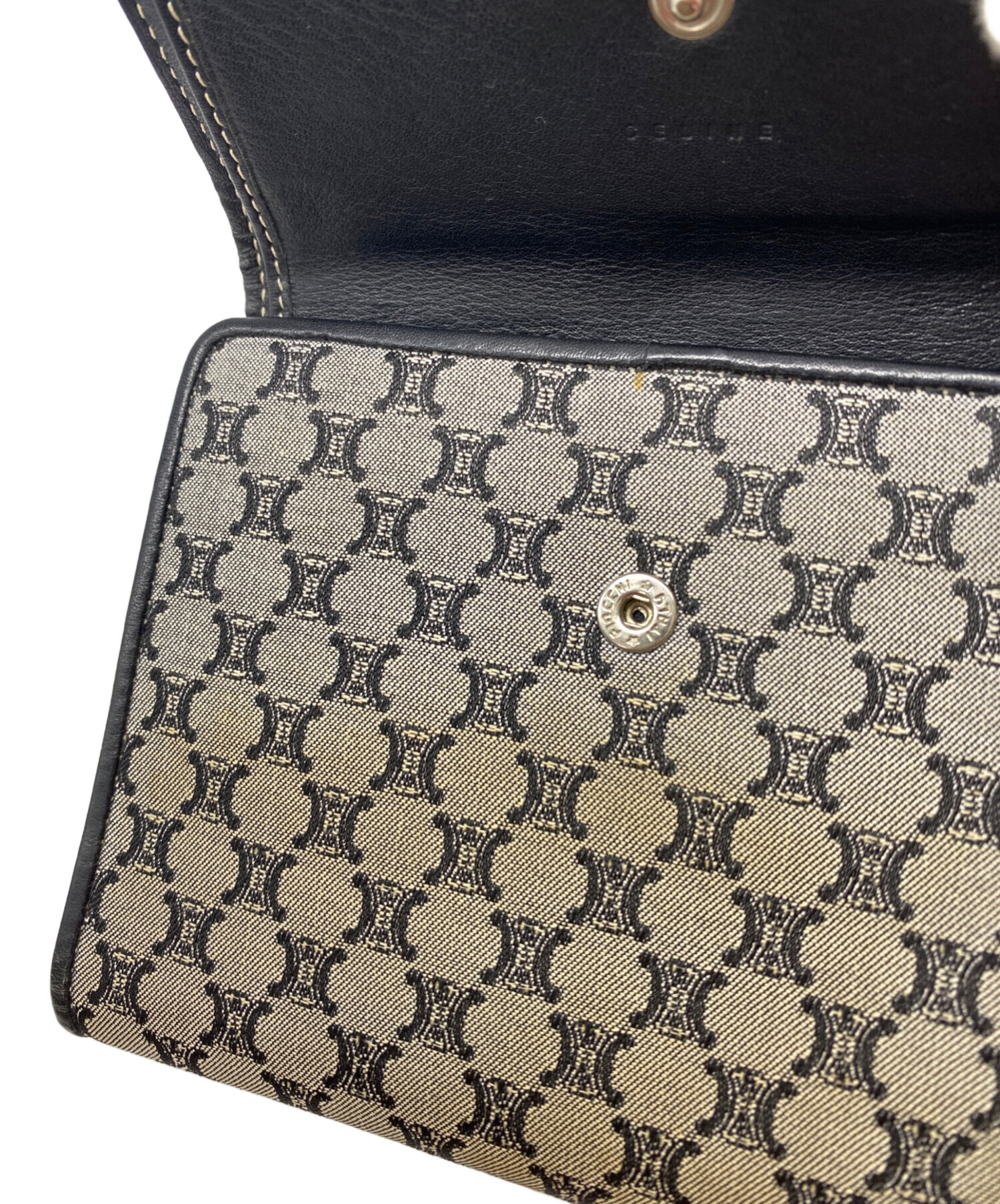 中古・古着通販】CELINE (セリーヌ) マカダムキャンバス二つ折り財布