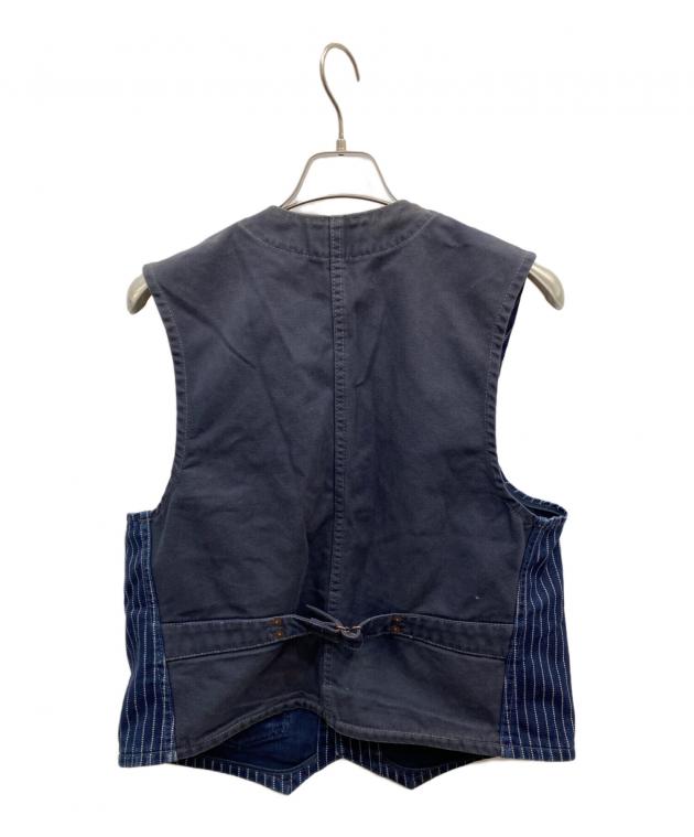 未使用 IRON HEART ウォバッシュストライプ ワークベスト Lサイズ 中古・古着通販】IRON HEART (アイアンハート) ウォバッシュストライプ