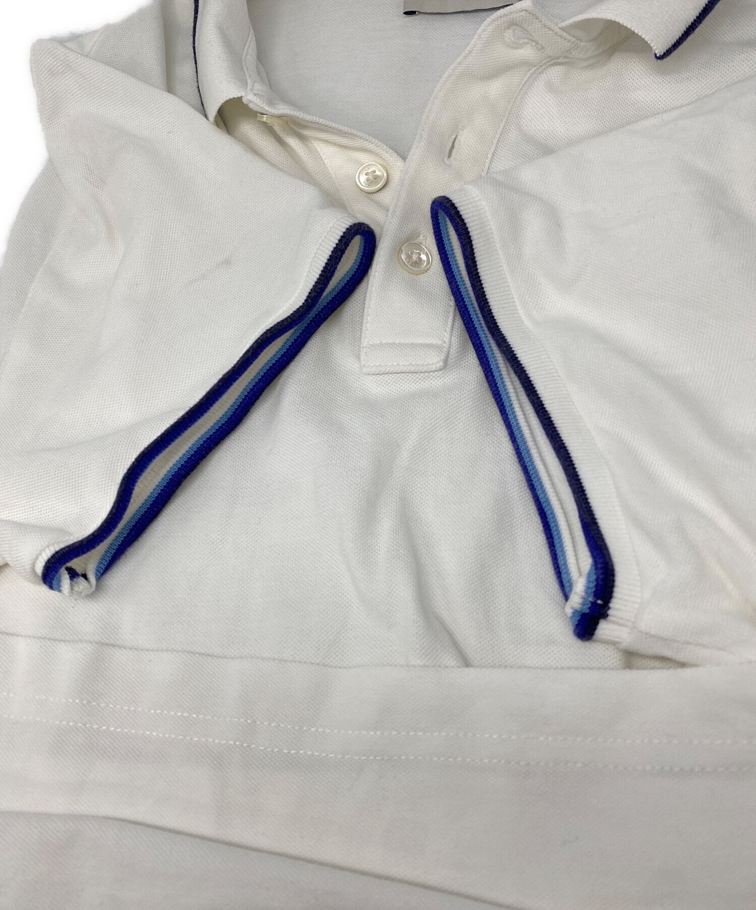 中古・古着通販】MONCLER (モンクレール) ポロシャツ ホワイト サイズ