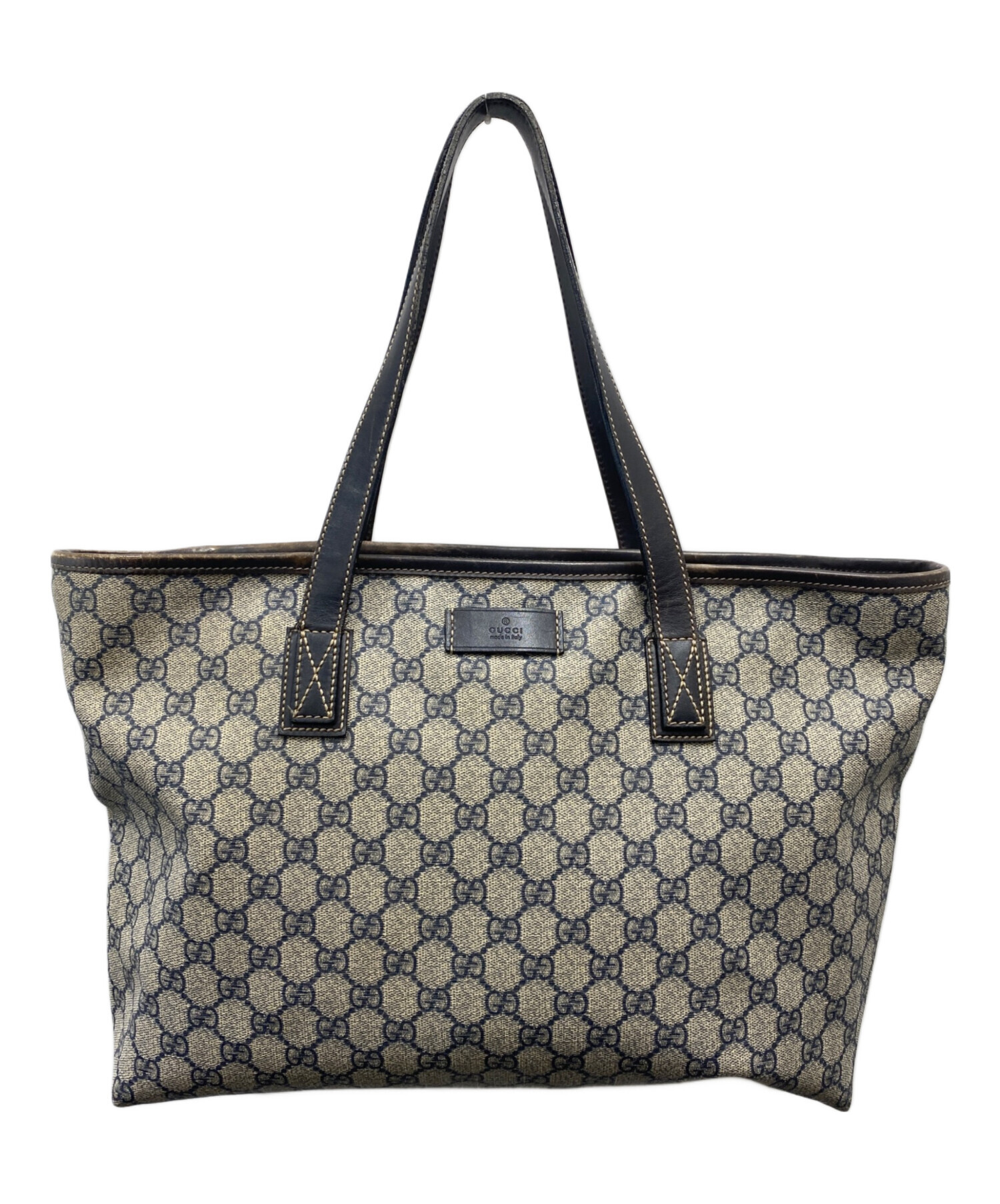 GUCCI GGスプリーム トートバッグ 中古・古着通販】GUCCI (グッチ) GGスプリーム トートバッグ グレー