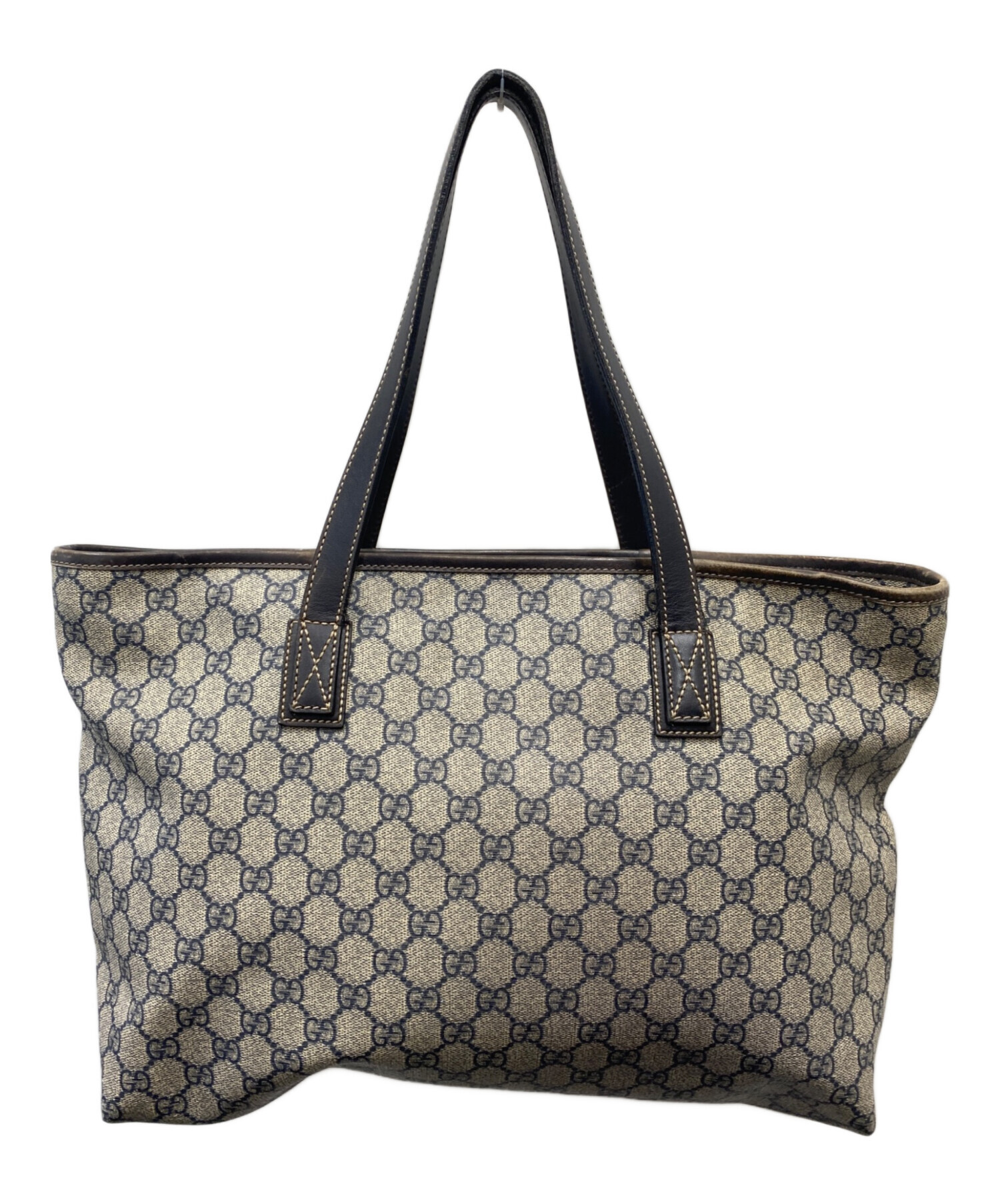 中古・古着通販】GUCCI (グッチ) GGスプリーム トートバッグ グレー