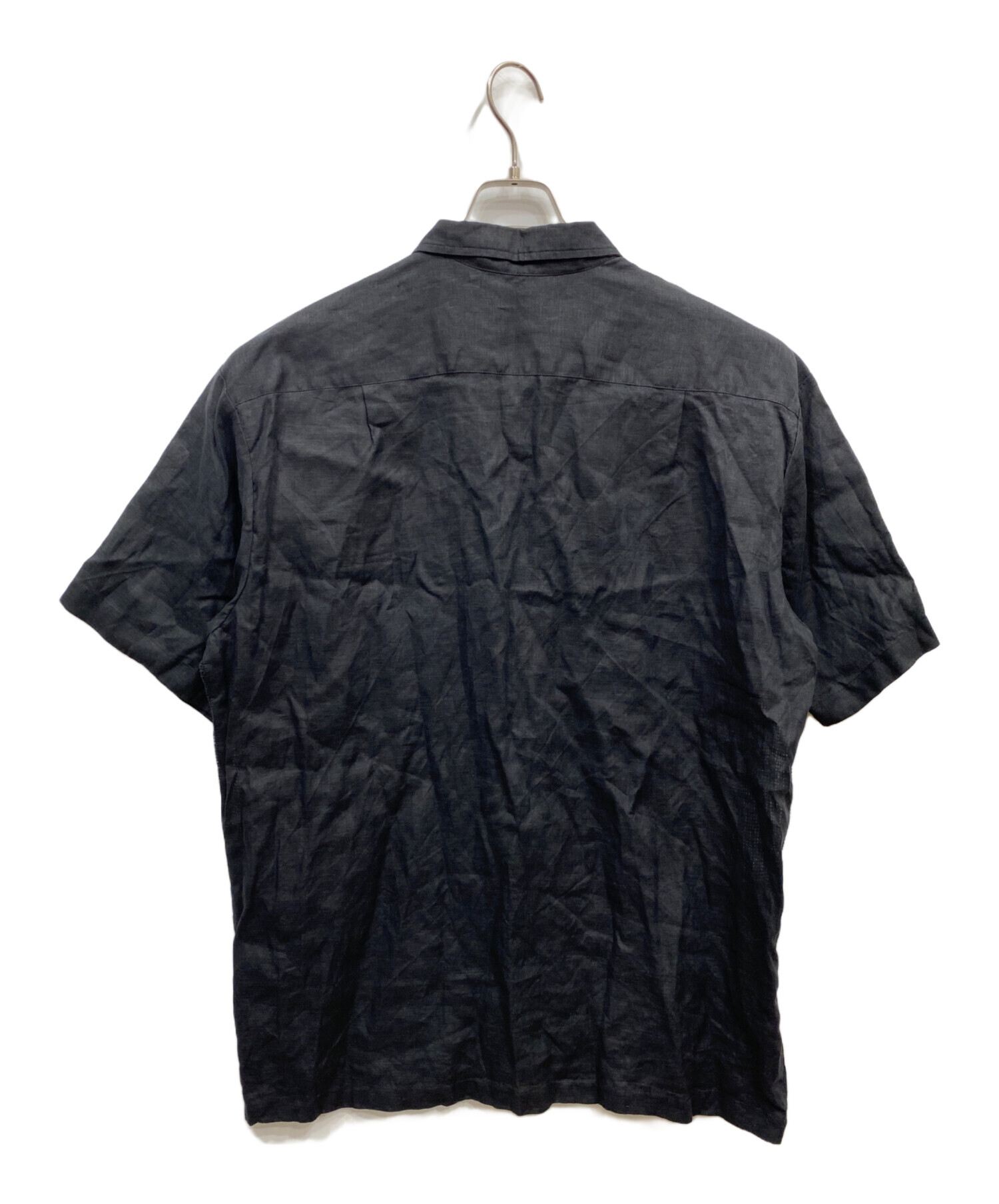 SUPREME メッシュ ブラックシャツ 中古・古着通販】Supreme (シュプリーム) Mesh Panel Linen S/S shirt
