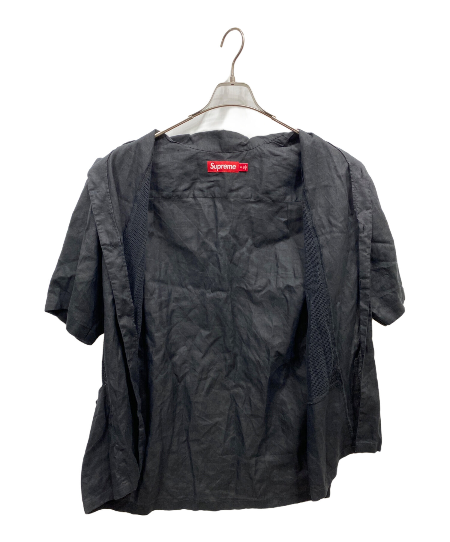 中古・古着通販】Supreme (シュプリーム) Mesh Panel Linen S/S shirt