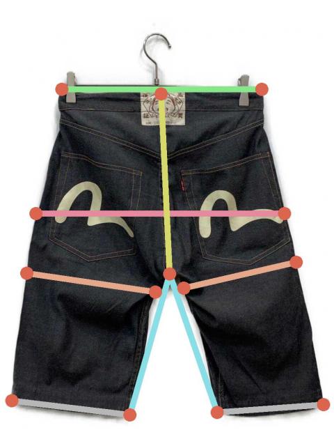 中古・古着通販】EVISU (エヴィス) カモメプリントハーフパンツ