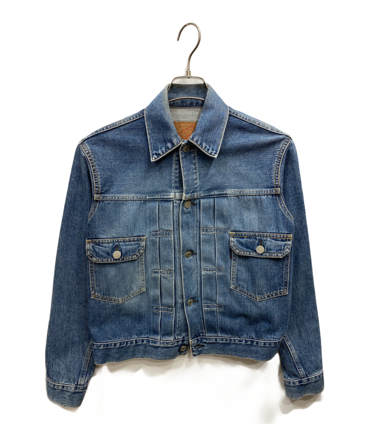 ドゥニーム　2ndヴィンテージ加工デニムジャケット ライトブルー　サイズ36 中古・古着通販】DENIME (ドゥニーム) 2nd TYPE デニムジャケット