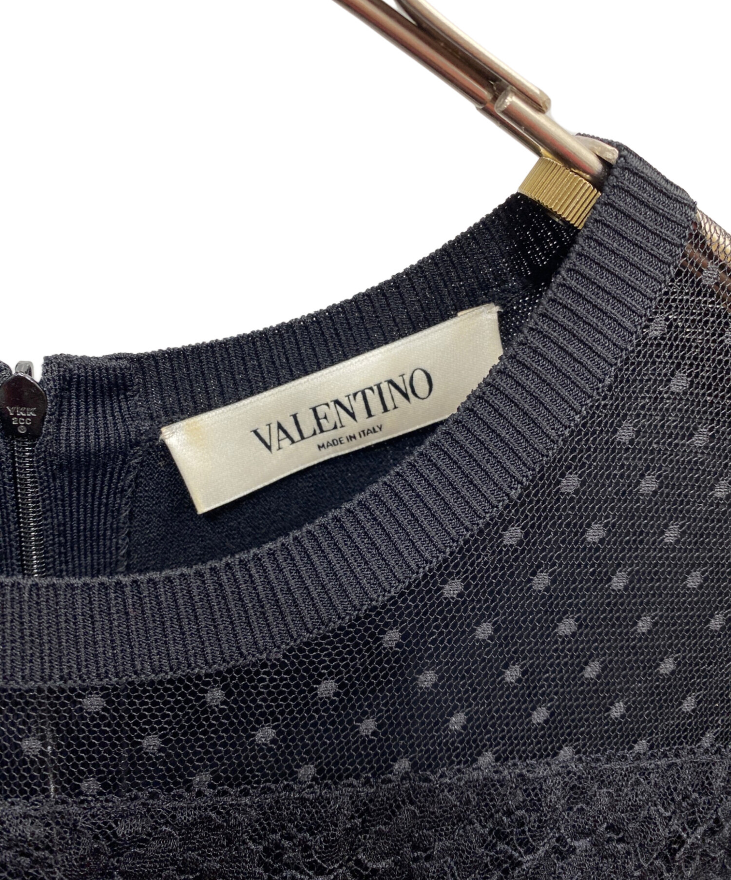 中古・古着通販】VALENTINO (ヴァレンティノ) 切替レースワンピース