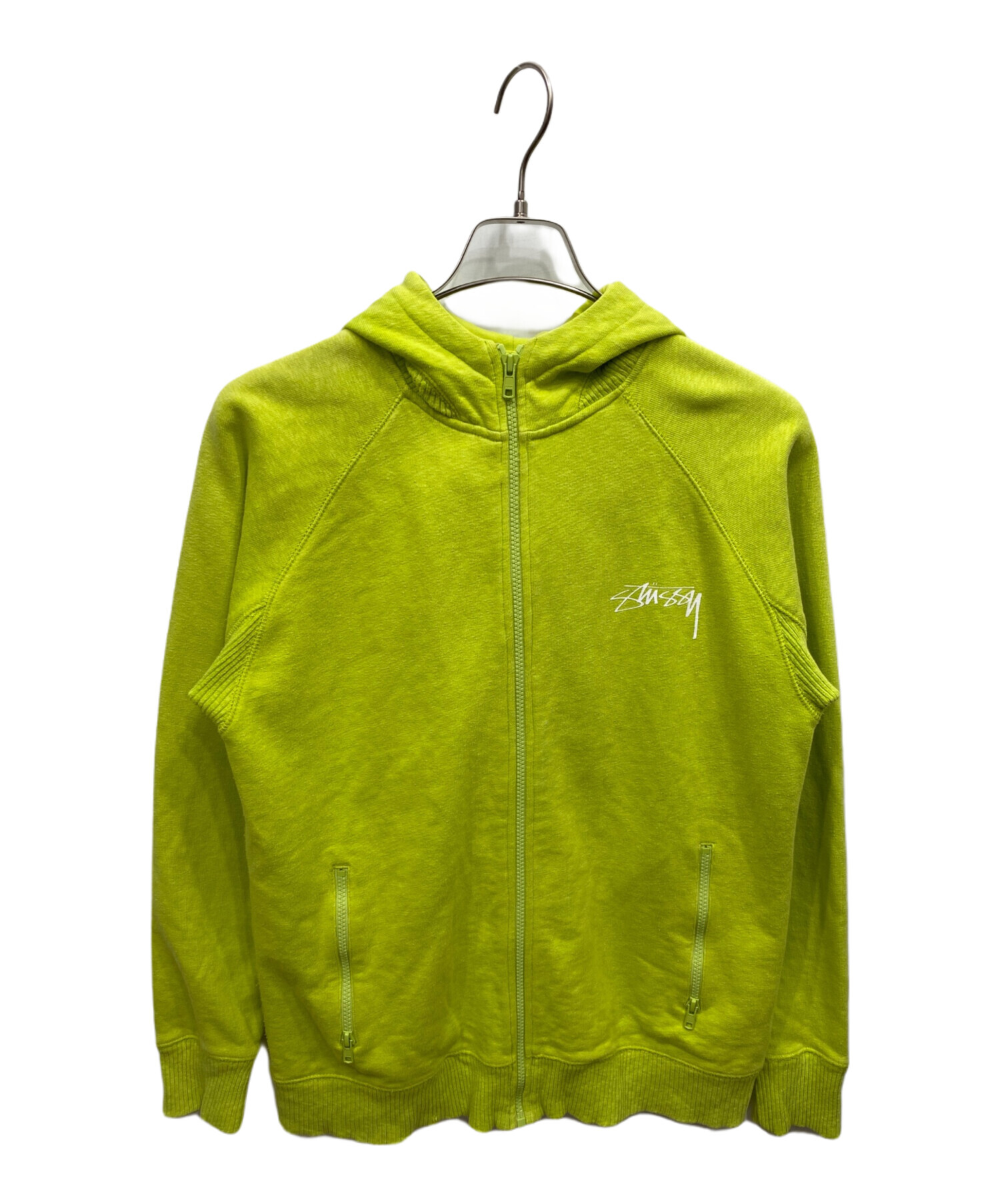 中古・古着通販】stussy (ステューシー) ジップパーカー グリーン