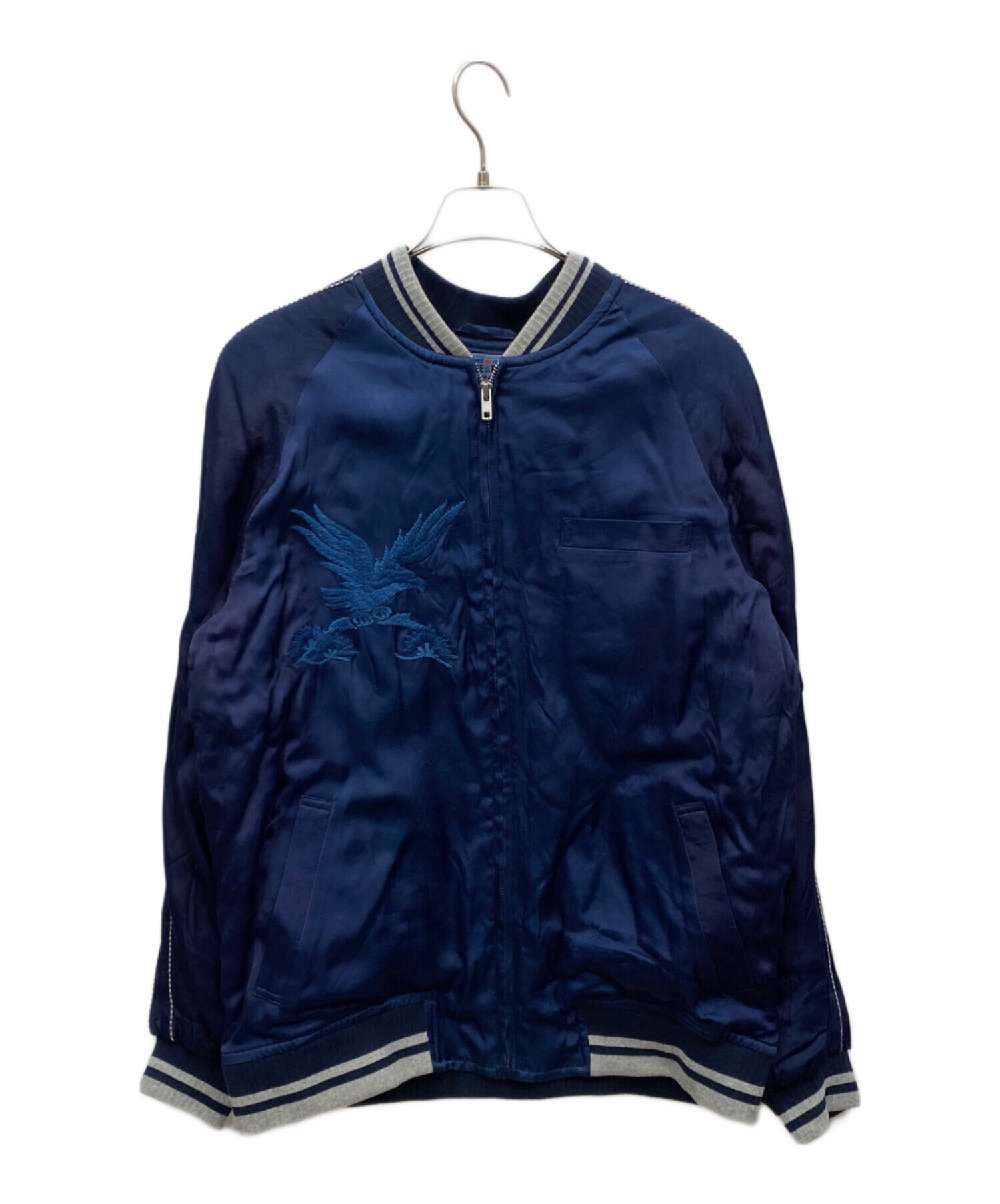 ［新品］スカジャンブルー　LL 中古・古着通販】BLUE BLUE (ブルーブルー) インディゴゾメサクラフジ