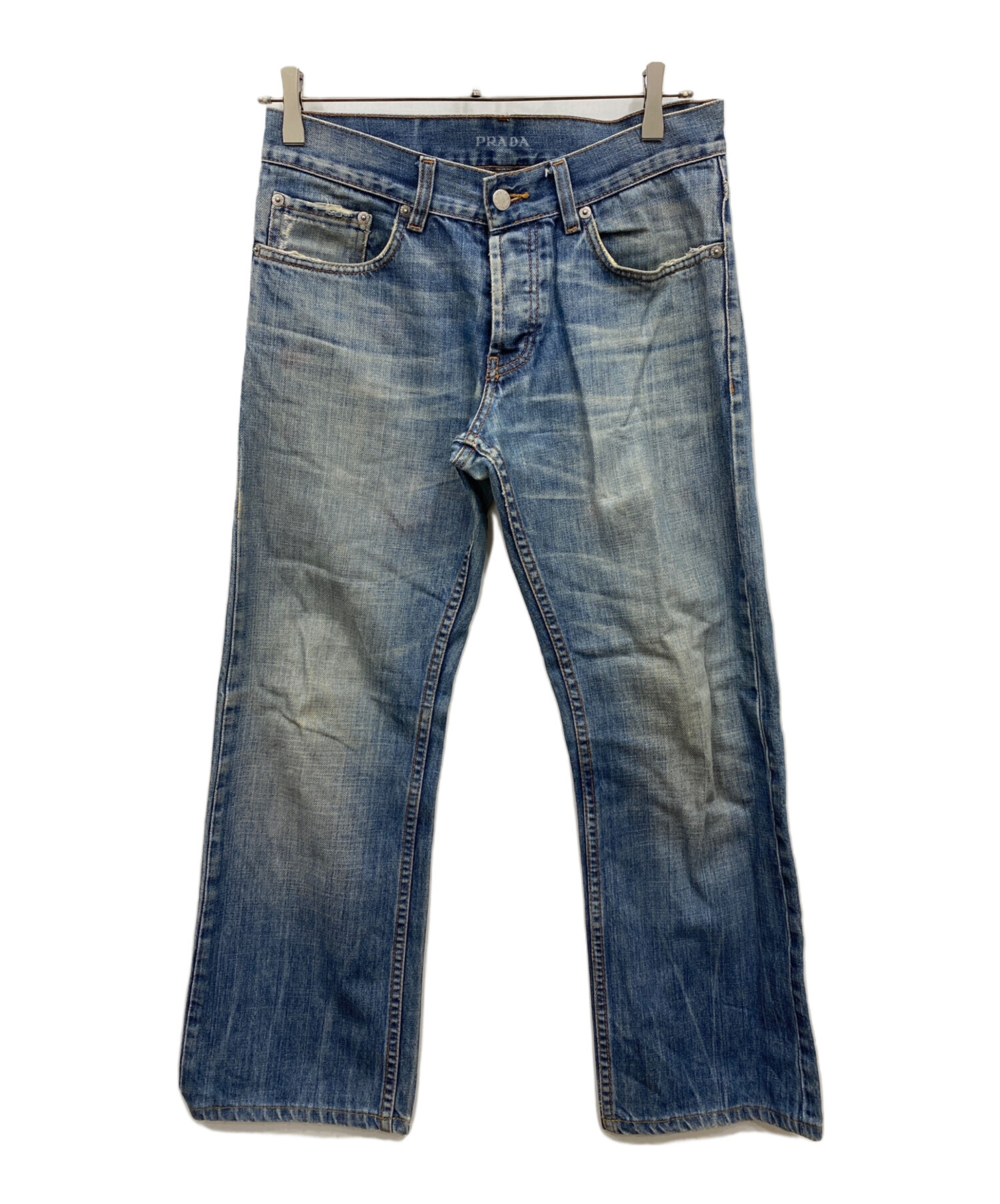 中古・古着通販】PRADA (プラダ) デニムパンツ ブルー サイズ:W26