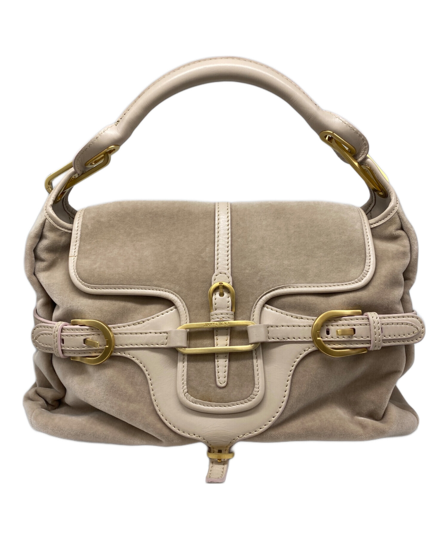 中古・古着通販】JIMMY CHOO (ジミーチュウ) スエードハンドバッグ 