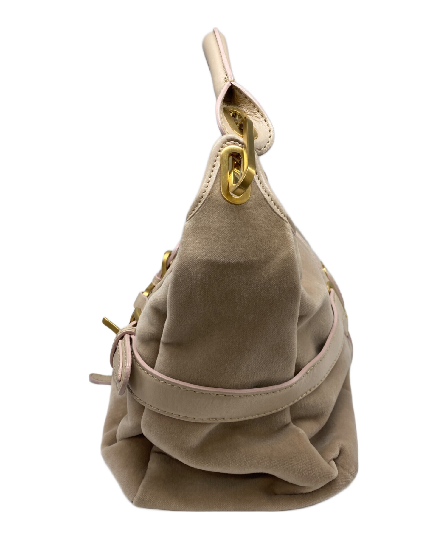 中古・古着通販】JIMMY CHOO (ジミーチュウ) スエードハンドバッグ 