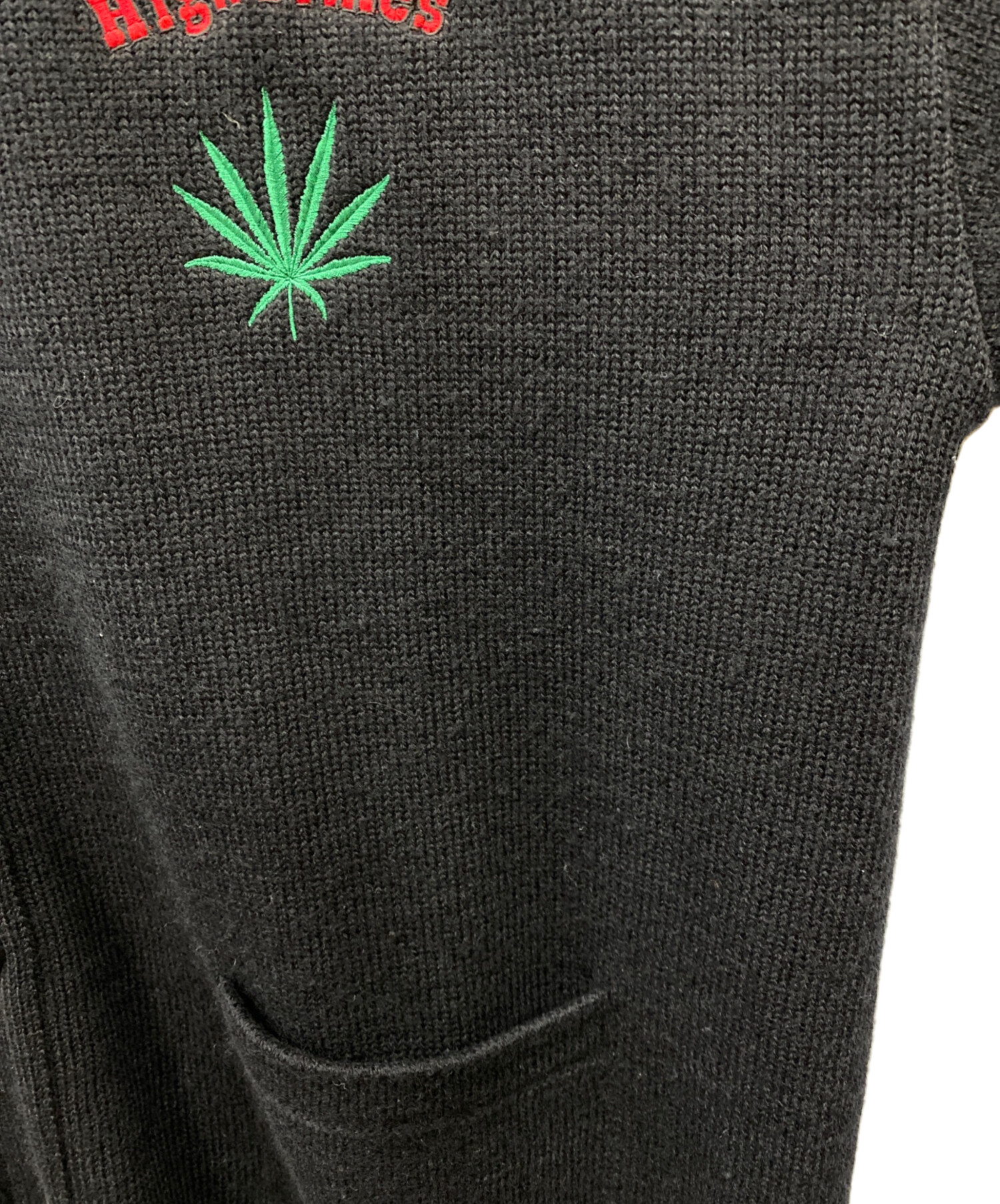Wacko Maria × High Times カーディガン ブラック 中古・古着通販】WACKO MARIA (ワコマリア) HIGH TIMES (ハイ タイムズ