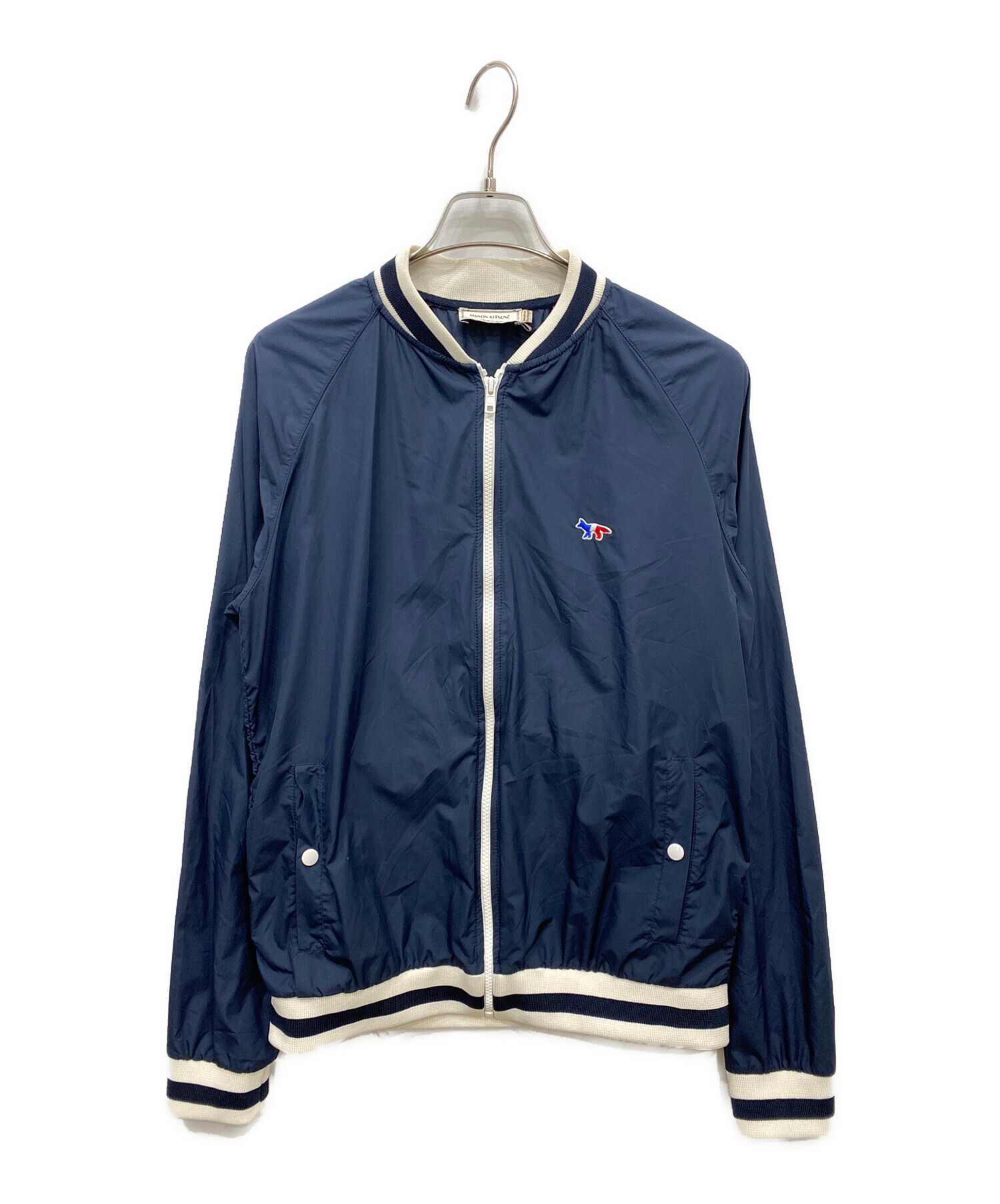 中古・古着通販】maison kitsune (メゾンキツネ) スタジャン ネイビー
