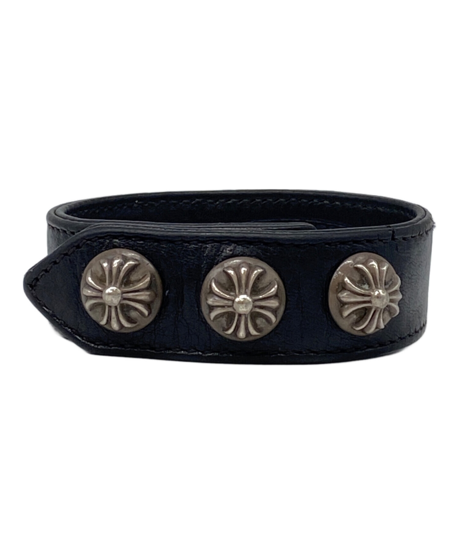 クロムハーツ クロスボール3ボタン SV925 スタッズブレスレット 中古・古着通販】CHROME HEARTS (クロムハーツ) クロスボール 3ボタン