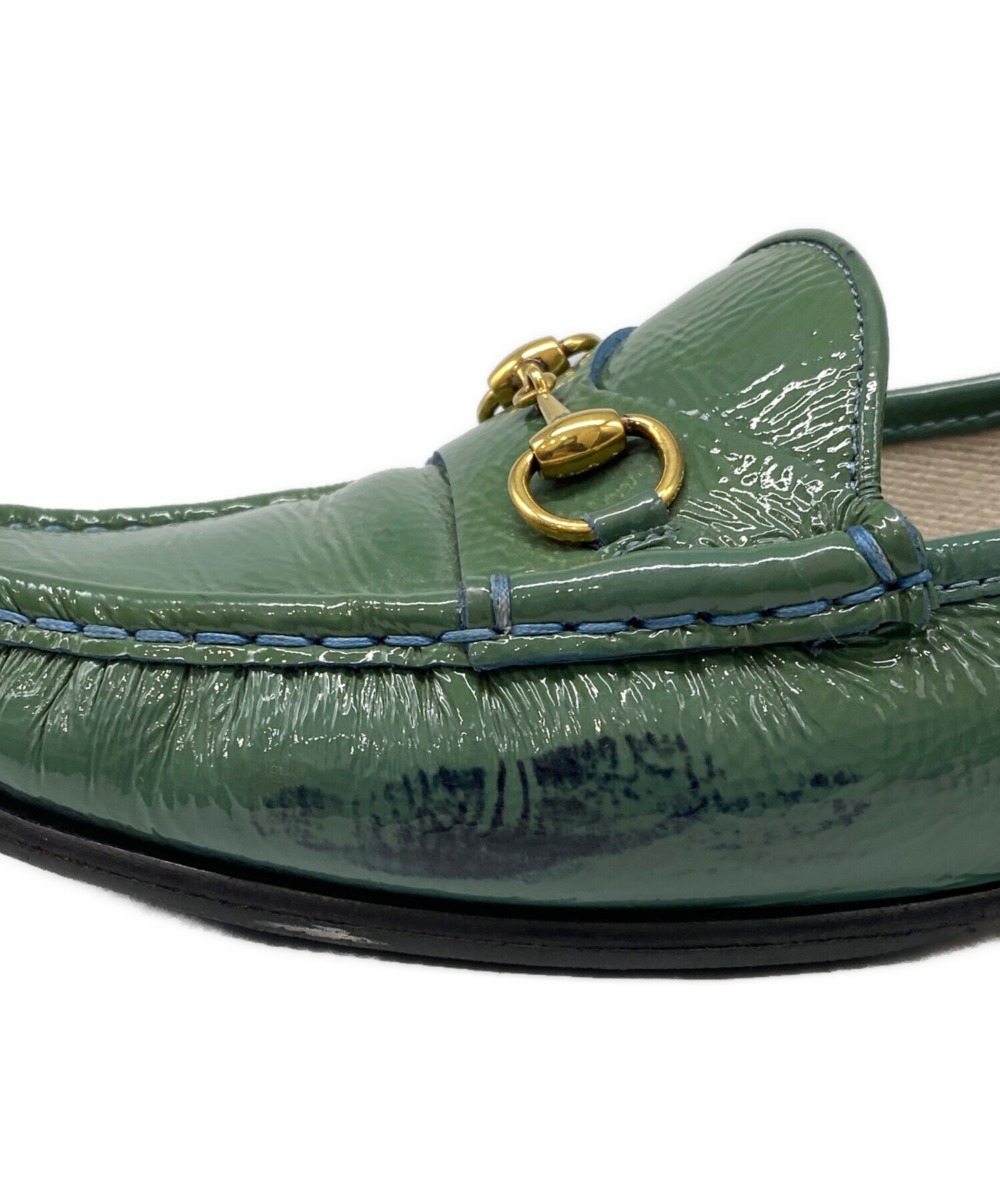 中古・古着通販】GUCCI (グッチ) エナメルホースビットシューズ