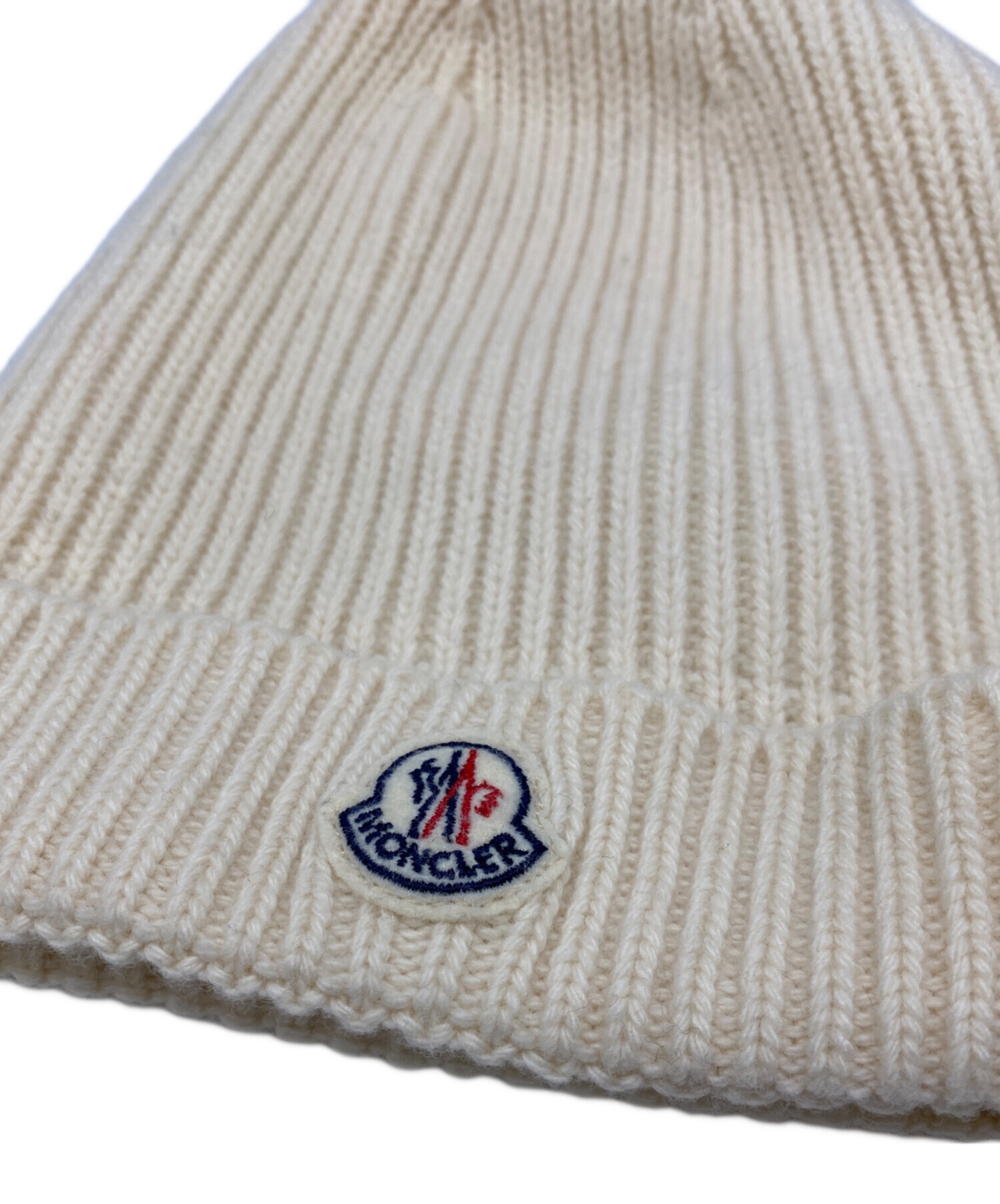 中古・古着通販】MONCLER (モンクレール) カシミヤ混ニット帽 ベージュ