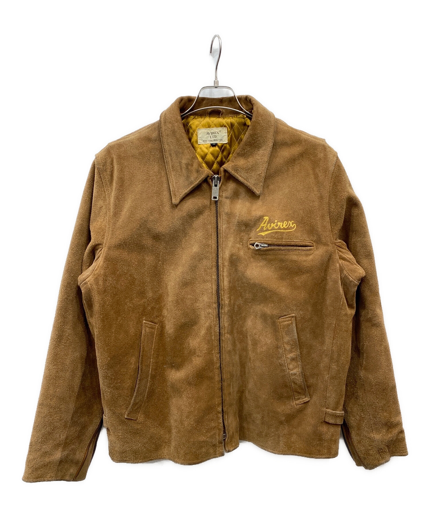 アビレックス　ブルゾン　ベージュ　XLレザー　スエード　牛革 中古・古着通販】AVIREX LTD (アヴィレックス) スウェードレザー