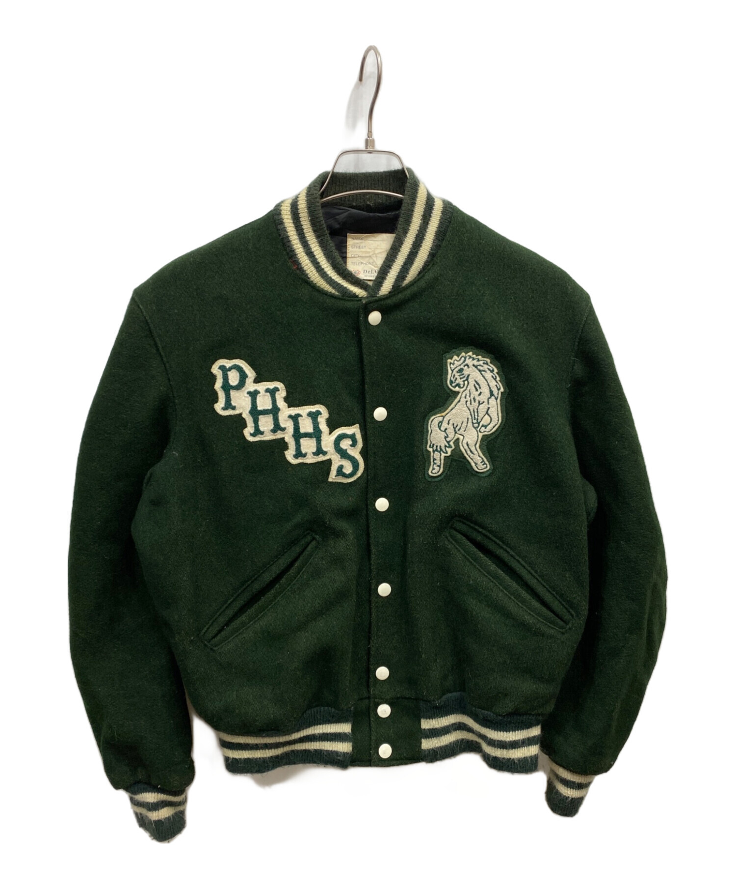 中古・古着通販】DeLong (デロング) スタジャン グリーン サイズ:38