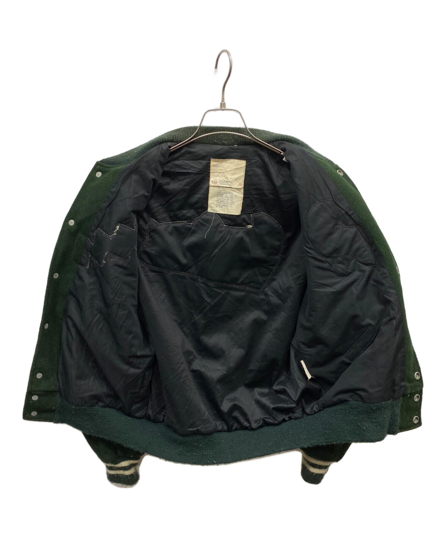 中古・古着通販】DeLong (デロング) スタジャン グリーン サイズ:38