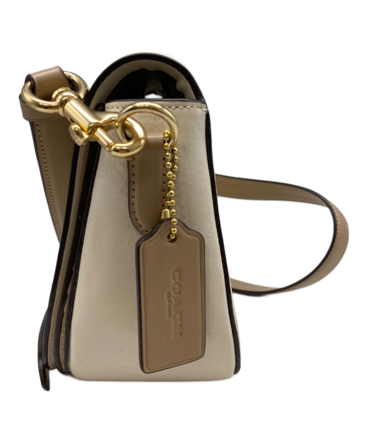 中古・古着通販】COACH (コーチ) ショルダーバッグ ベージュ｜ブランド