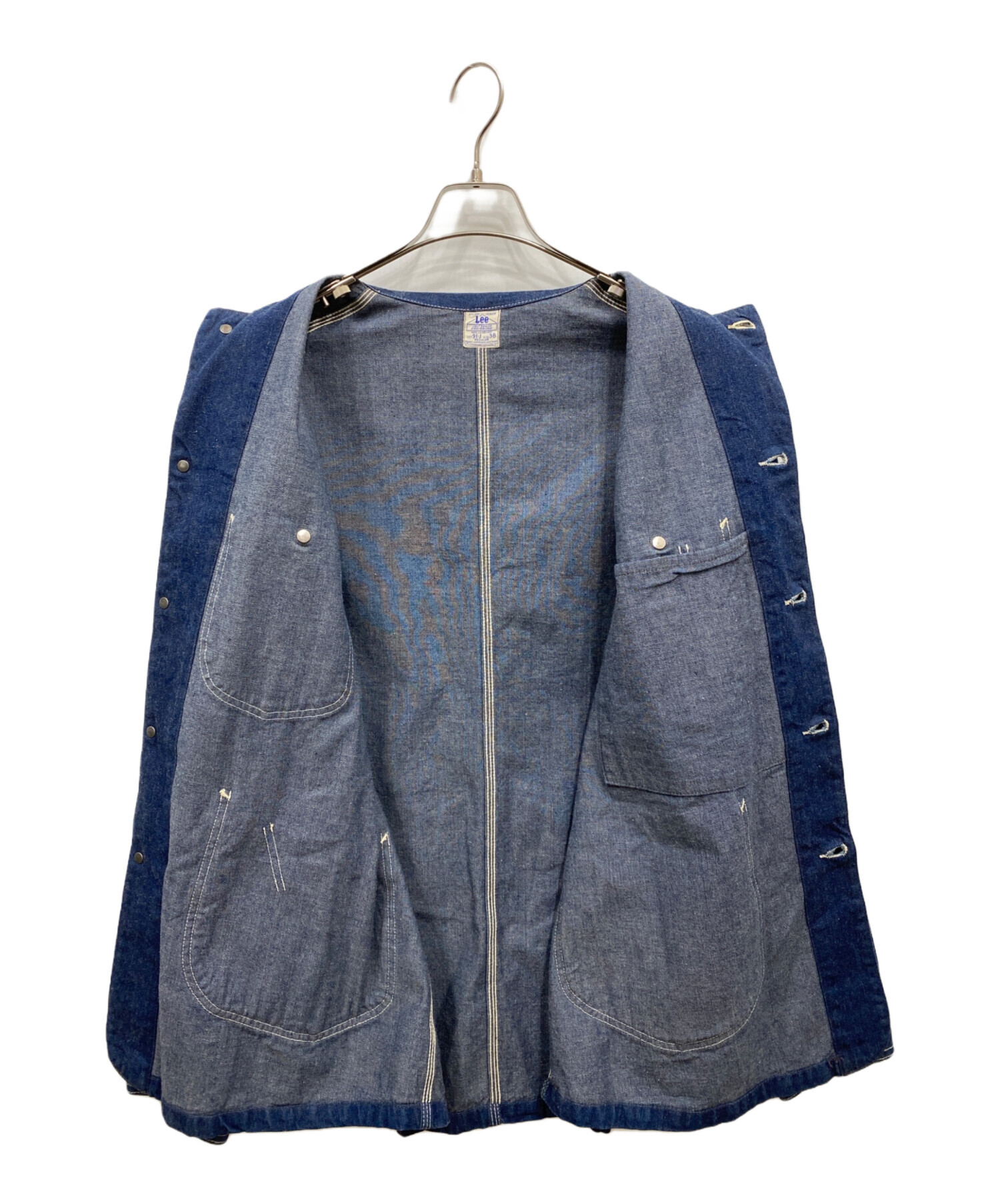 中古・古着通販】LEE (リー) 復刻91-J カバーオール ブルー サイズ:38