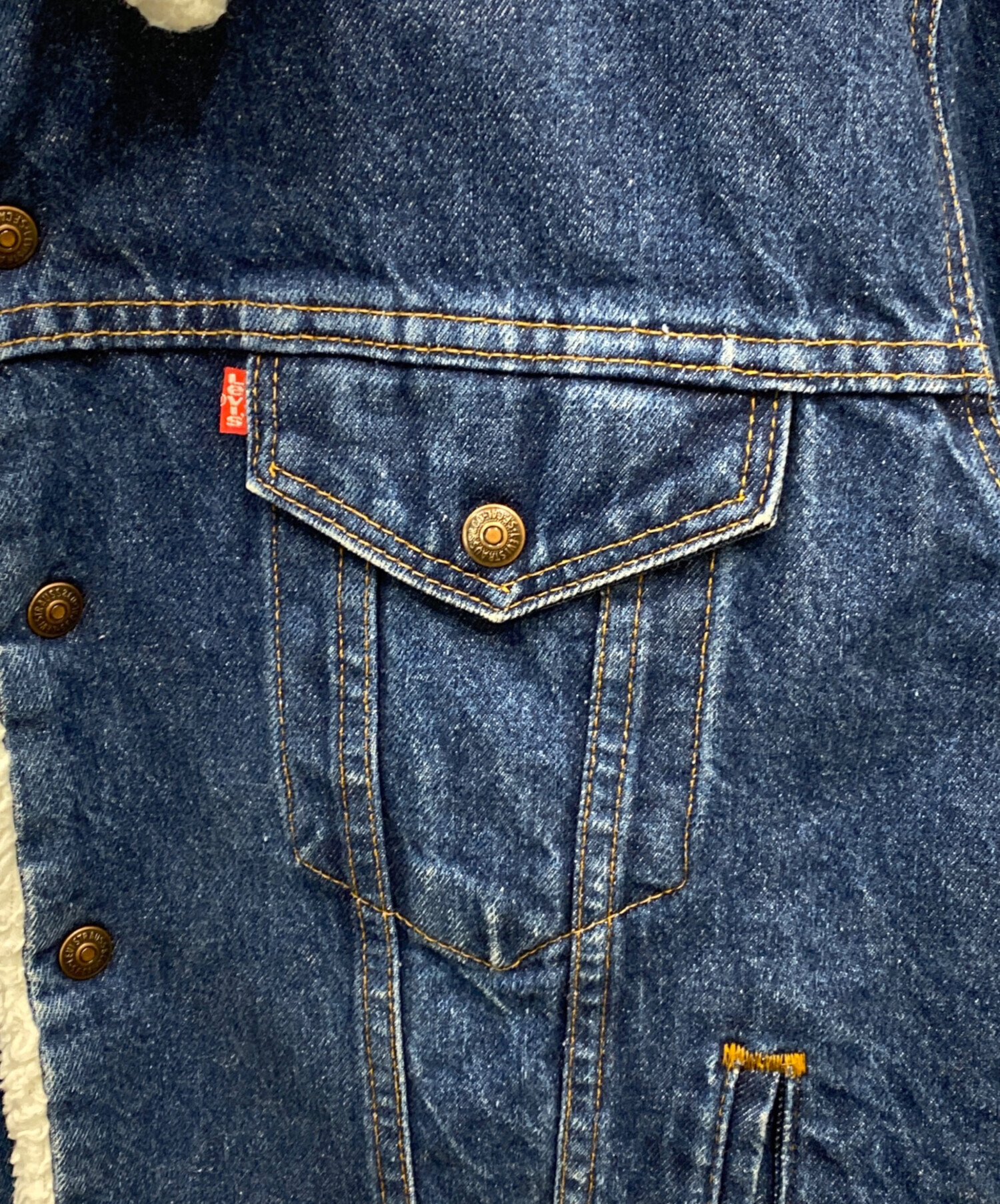 中古・古着通販】LEVI'S (リーバイス) 裏ボアデニムジャケット ブルー