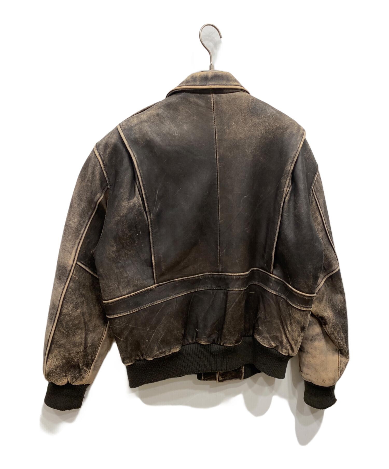 中古・古着通販】古着 (フルギ) A-2レザーフライトジャケット ブラウン