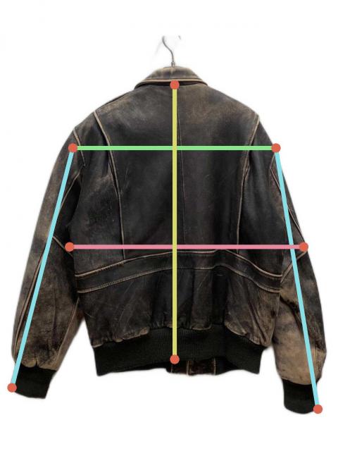 中古・古着通販】古着 (フルギ) A-2レザーフライトジャケット ブラウン