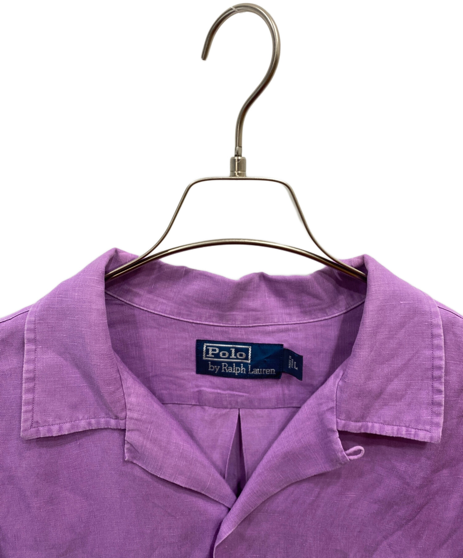 美品☆ラルフローレン　リネン100% パープルシャツ　LからXL 中古・古着通販】POLO RALPH LAUREN (ポロ・ラルフローレン) シルク