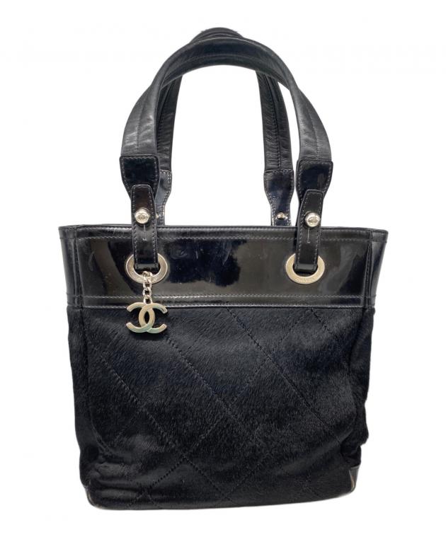 中古・古着通販】CHANEL (シャネル) ハラコ×パテントレザー トート 