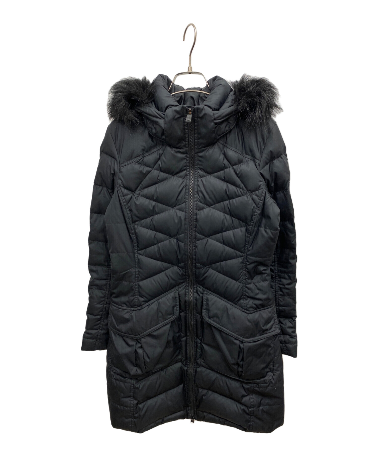 中古・古着通販】NIKE (ナイキ) ファー付ダウンコート ブラック サイズ 