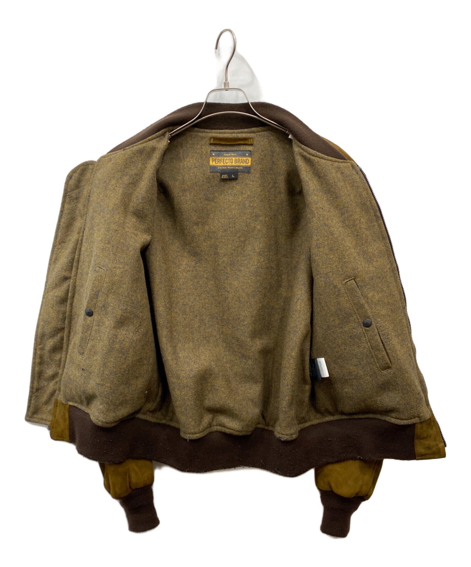 Schott スエードジャケット 古着 中古・古着通販】Schott (ショット) スエード MA-1 ジャケット