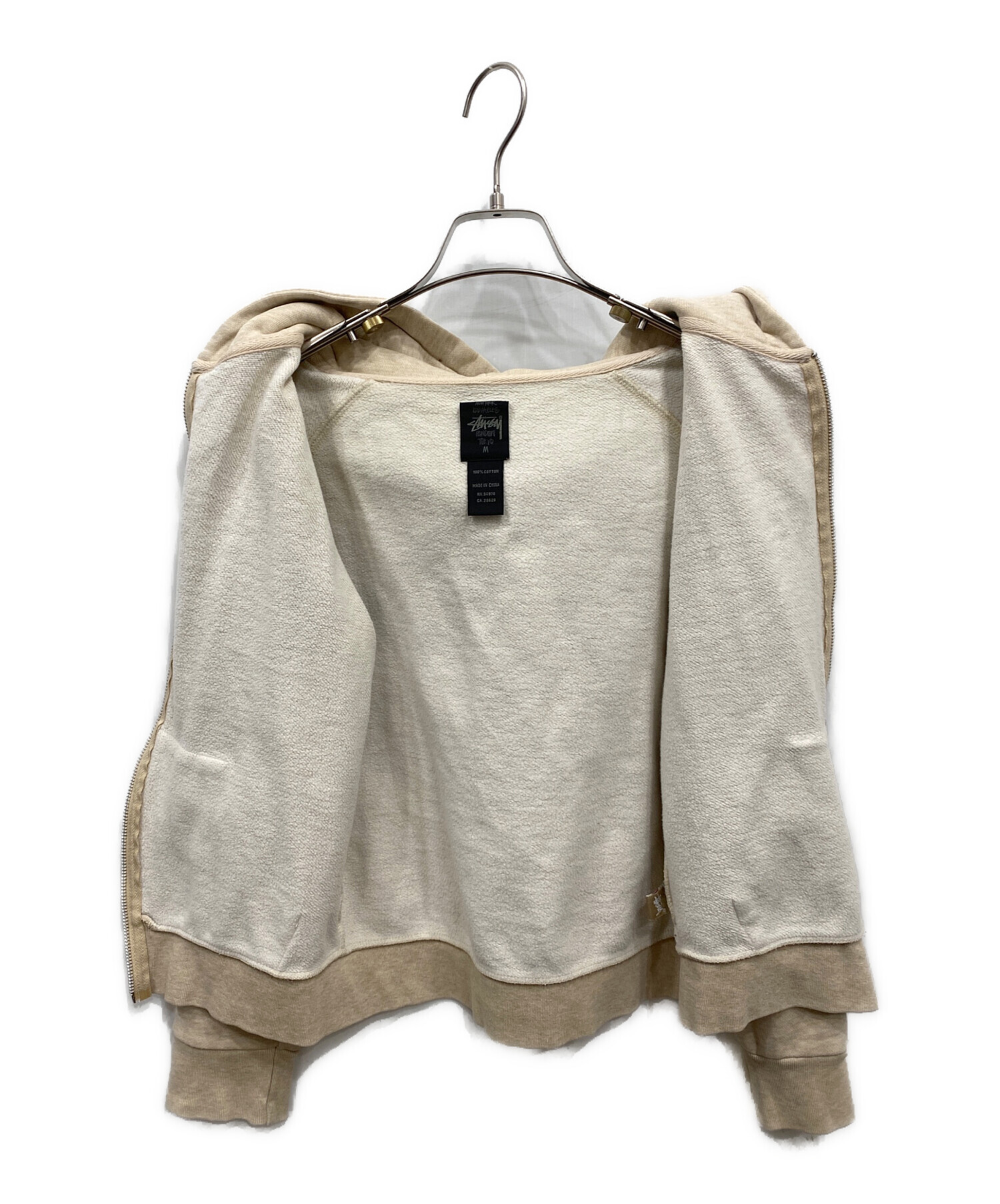 中古・古着通販】stussy (ステューシー) パーカー ベージュ サイズ:M